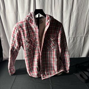 Boston Traders Pink and Gray Plaid Jacket